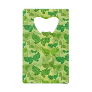 Abrebotellas De Tarjeta De Crédito Modelo verde de la primavera