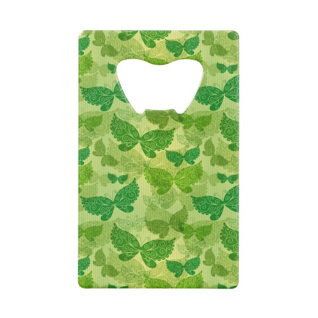 Abrebotellas De Tarjeta De Crédito Modelo verde de la primavera (Anverso)