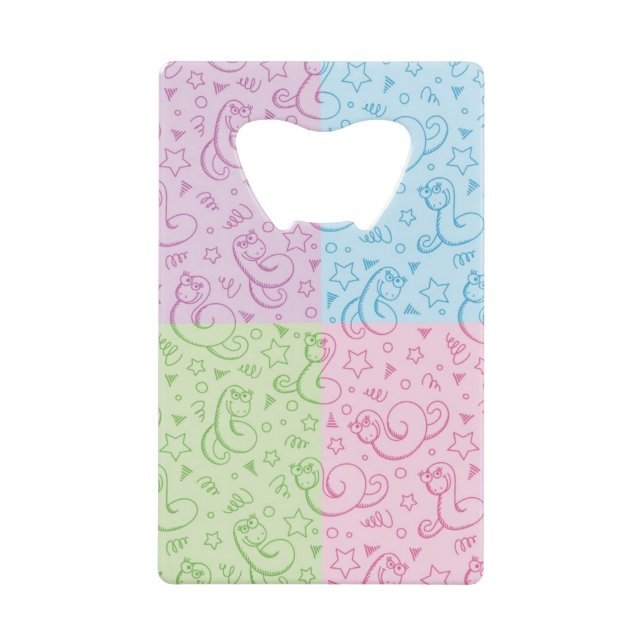 Abrebotellas De Tarjeta De Crédito modelos con las serpientes (Anverso)