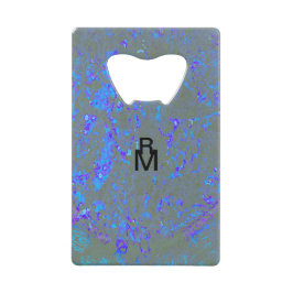 Abrebotellas De Tarjeta De Crédito Modern_elegante_theResumen art_BLUE