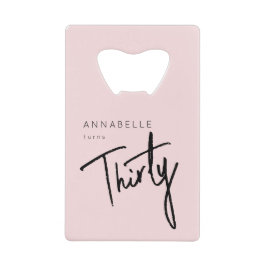 Abrebotellas De Tarjeta De Crédito Moderno 30.ª fiesta de 30 años