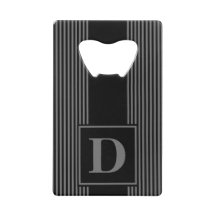 Monograma Negro/Gris con Pinstripe