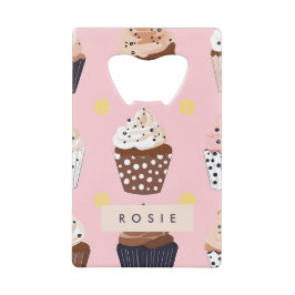 Abrebotellas De Tarjeta De Crédito Monograma pastel dulce personalizado