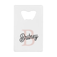 Monograma personalizado moderno y nombre Pastel ro