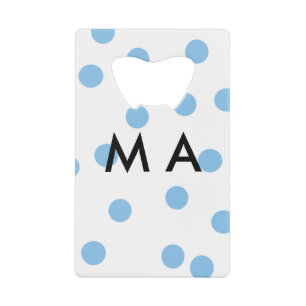 Abrebotellas De Tarjeta De Crédito Monograma simple añade tu nombre letra hombre mini