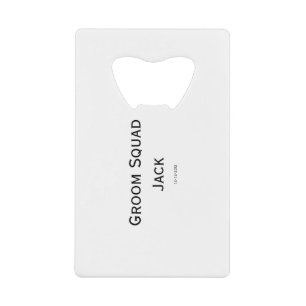 Abrebotellas De Tarjeta De Crédito monograma simple personalizado añade tu nombre bod