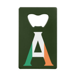 Abrebotellas De Tarjeta De Crédito Monograma sobre el bocage irlandés