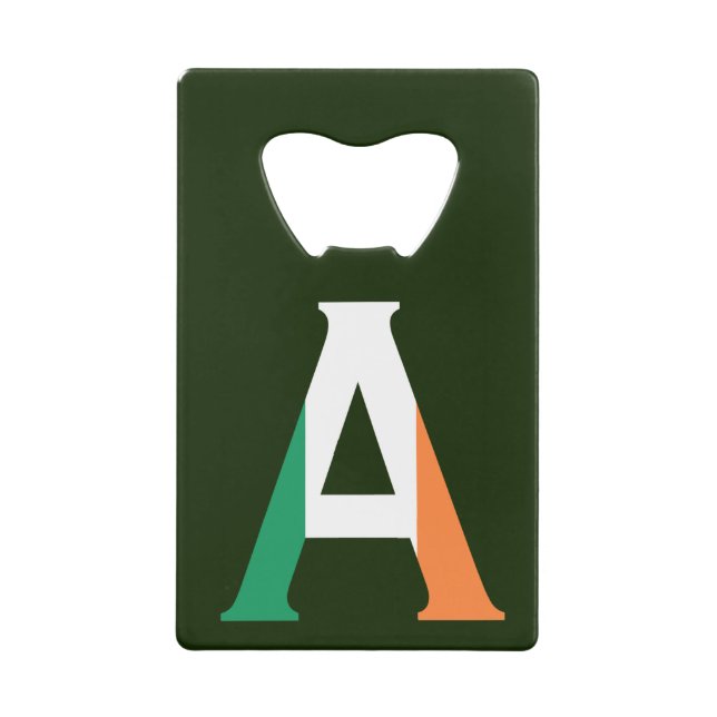Abrebotellas De Tarjeta De Crédito Monograma sobre el bocage irlandés (Anverso)