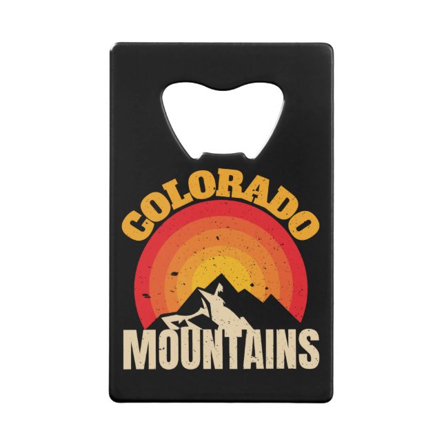 Abrebotellas De Tarjeta De Crédito Montañas Colorado (Anverso)