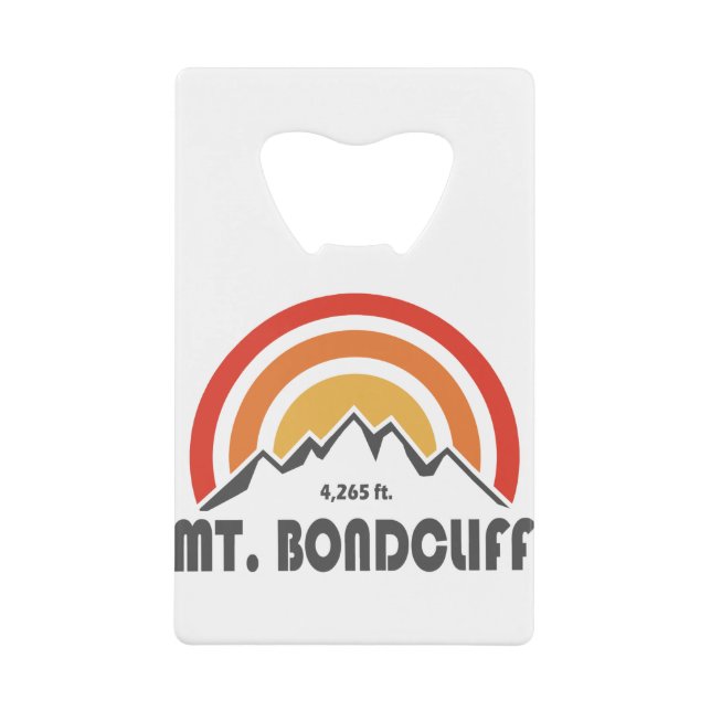 Abrebotellas De Tarjeta De Crédito Monte Bondcliff New Hampshire (Anverso)