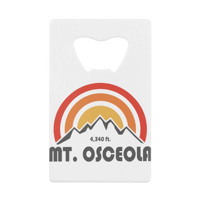 Abrebotellas De Tarjeta De Crédito Monte Osceola New Hampshire (Anverso)