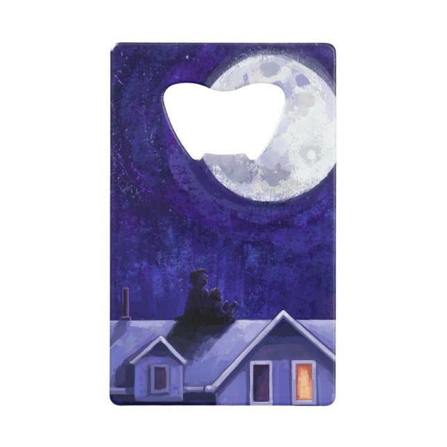 Abrebotellas De Tarjeta De Crédito Moon Watch (Anverso)