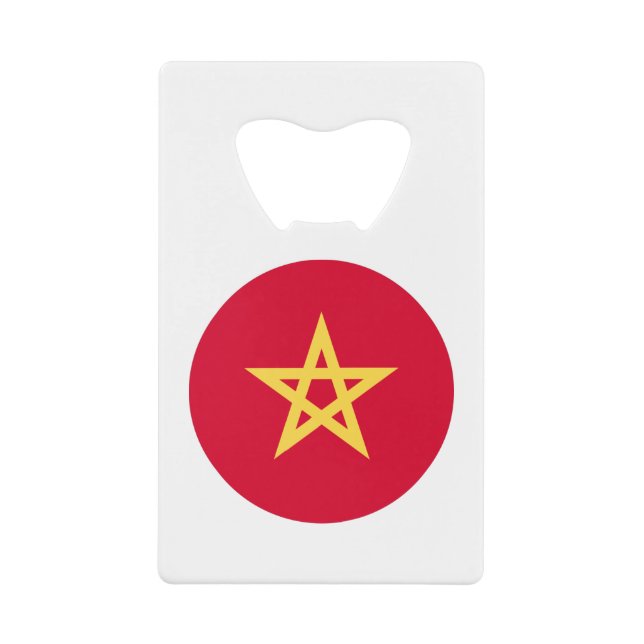 Abrebotellas De Tarjeta De Crédito Morocco Flag (Anverso)