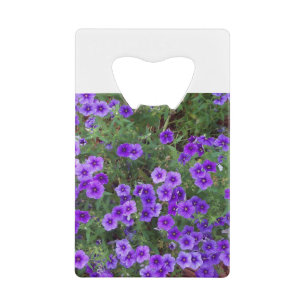 Abrebotellas De Tarjeta De Crédito Muchas flores moradas oscuras de la filibulosa