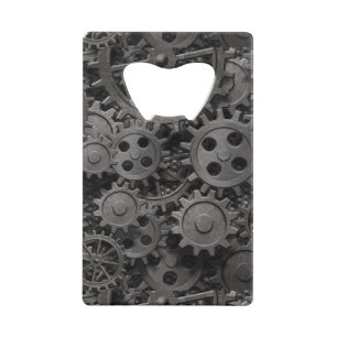 Abrebotellas De Tarjeta De Crédito Muchos viejos engranajes o piezas metalizado