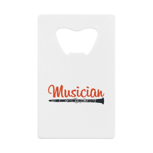 Abrebotellas De Tarjeta De Crédito Músico (Anverso)