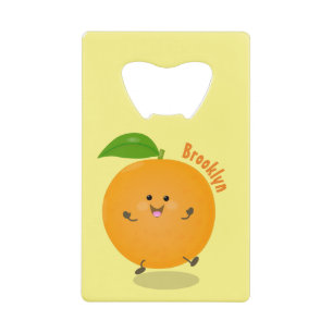 Abrebotellas De Tarjeta De Crédito Naranja de danza dulce cítricos
