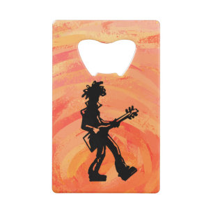 Abrebotellas De Tarjeta De Crédito Naranja de Guitarra Noche Boogie de Nueva York