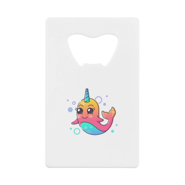 Abrebotellas De Tarjeta De Crédito Narwhal (Anverso)