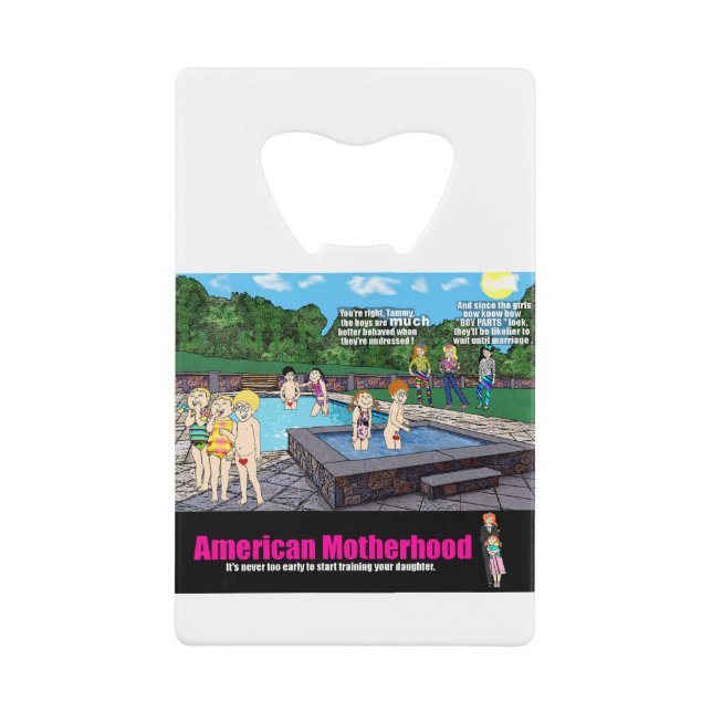 Abrebotellas De Tarjeta De Crédito Natación-Piscina-Censurado (Anverso)