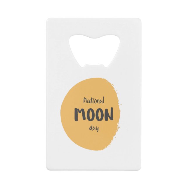 Abrebotellas De Tarjeta De Crédito National Moon Day (Anverso)