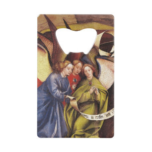 Abrebotellas De Tarjeta De Crédito Natividad, detalle de tres ángeles, c.1425