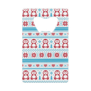 Abrebotellas De Tarjeta De Crédito Navidad y modelo hecho punto invierno