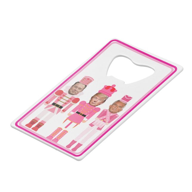 Abrebotellas De Tarjeta De Crédito Navidades de la pedicura Trump Kennedy Musk (Ángulo trasero)