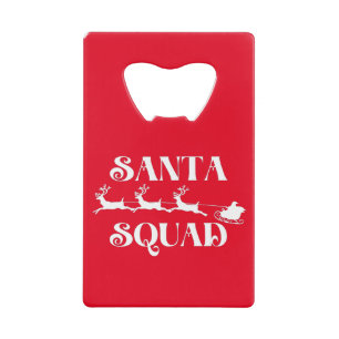 Abrebotellas De Tarjeta De Crédito Navidades de Santa Squad