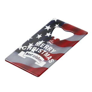 Abrebotellas De Tarjeta De Crédito Navidades de Star-Spangled: Celebrando la temporad