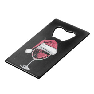 Abrebotellas De Tarjeta De Crédito Navidades de Vidrio Rojo Navidades divertidos navi