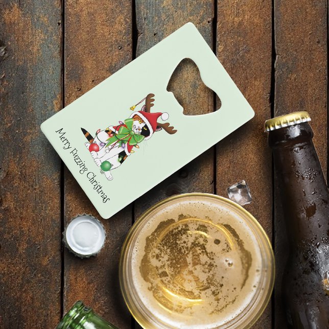 Abrebotellas De Tarjeta De Crédito Navidades divertidos Calico Cat (Subido por el creador)