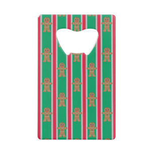 Abrebotellas De Tarjeta De Crédito Navidades divertidos y amables hombre pan de jengi