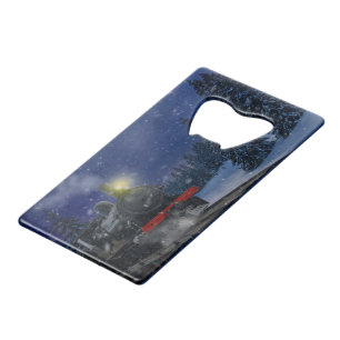 Abrebotellas De Tarjeta De Crédito Navidades entrenan en la nieve