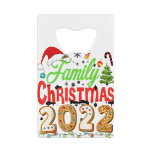 Abrebotellas De Tarjeta De Crédito Navidades familiares 2022 Squad Santa Elf Funny