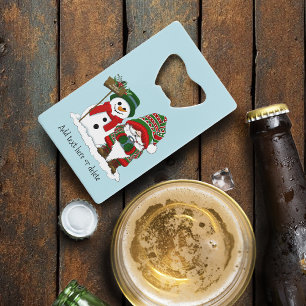 Abrebotellas De Tarjeta De Crédito Navidades Gnome Snowman Cute
