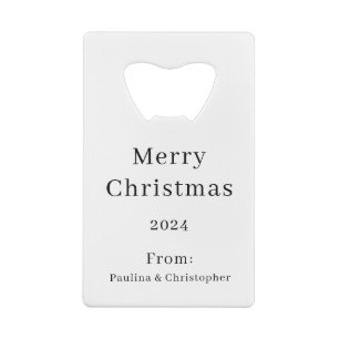 Abrebotellas De Tarjeta De Crédito Navidades mezclan diseño de vacaciones