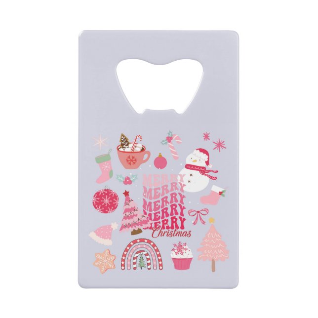 Abrebotellas De Tarjeta De Crédito Navidades modernos (Anverso)