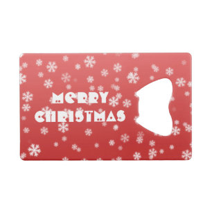 Abrebotellas De Tarjeta De Crédito Navidades Snowflakes