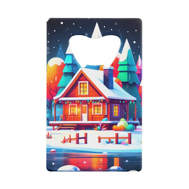 Abrebotellas De Tarjeta De Crédito Navidades tranquilos (Anverso)