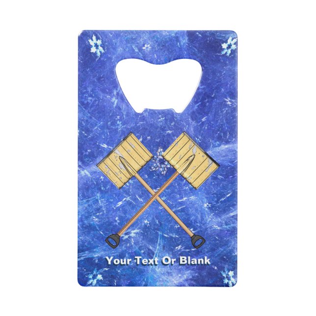 Abrebotellas De Tarjeta De Crédito Negocio de la pala de nieve (Anverso)