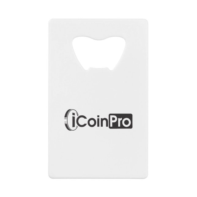 Abrebotellas De Tarjeta De Crédito Negro iCoinProLogo (Anverso)