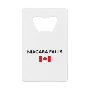Abrebotellas De Tarjeta De Crédito Niagara cae Canadá Bandera de color claro