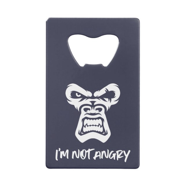 Abrebotellas De Tarjeta De Crédito No estoy enojado, el mono (Anverso)