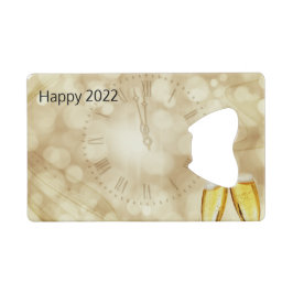 Abrebotellas De Tarjeta De Crédito Nochevieja con gafas de champán