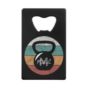 Abrebotellas De Tarjeta De Crédito Nombre del monograma del personalizado del timbre 