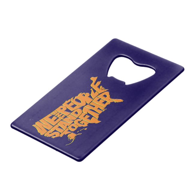 Abrebotellas De Tarjeta De Crédito Nosotros, el pueblo, unidos (Ángulo trasero)