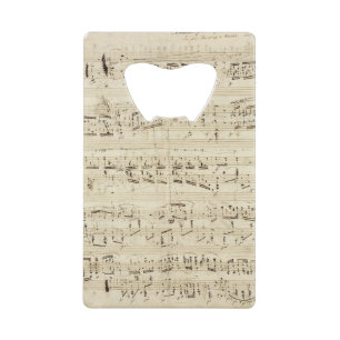Abrebotellas De Tarjeta De Crédito Notas musicales antiguas - Partitura de Chopin