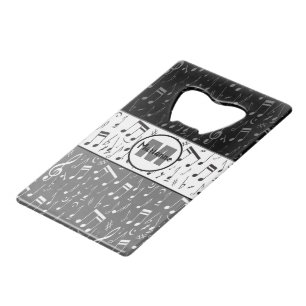 Abrebotellas De Tarjeta De Crédito
Notas musicales en blanco y negro