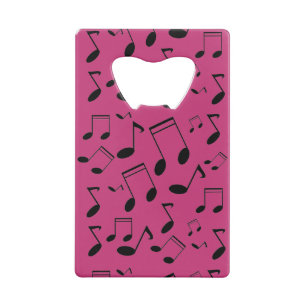 Abrebotellas De Tarjeta De Crédito Notas musicales negras